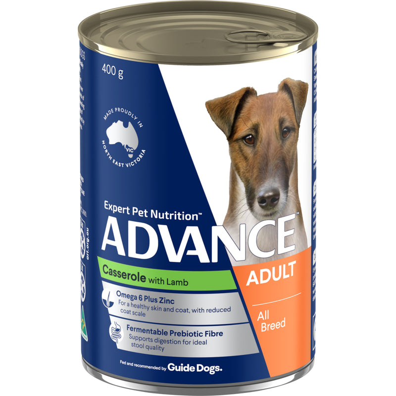 ADVANCE Wet Dog Food Casserole with Lamb 400g x 12 01