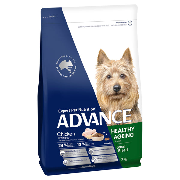 ADVANCE Small Healthy Ageing Dry Dog Food Chicken with Rice 01