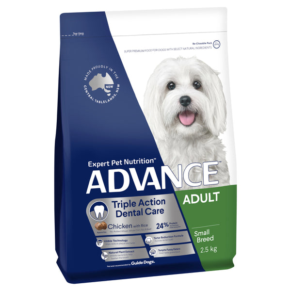 ADVANCE Triple Action Dental Care Small Adult Dry Dog Food Chicken with Rice 01