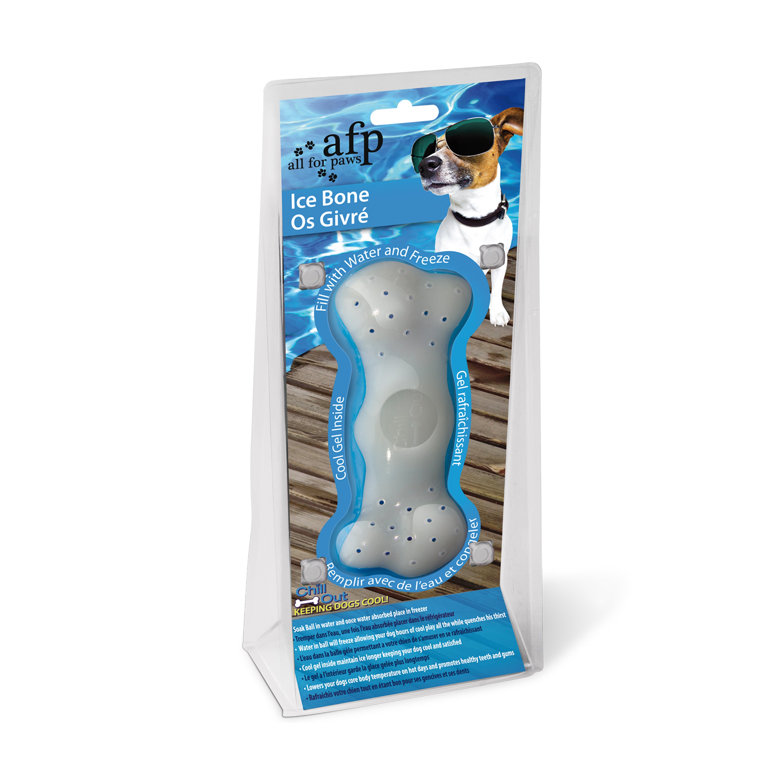 All for Paws AFP Dog Chill Out Ice Bone White | PeekAPaw