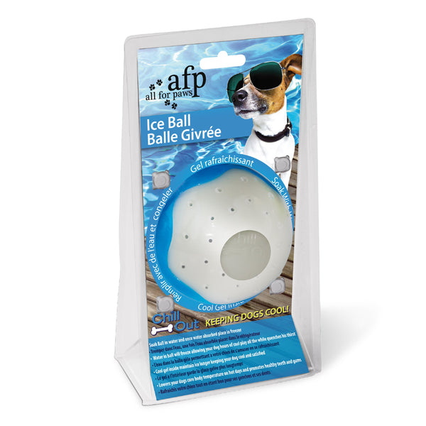 All for Paws AFP Dog Chill Out Ice Ball - White