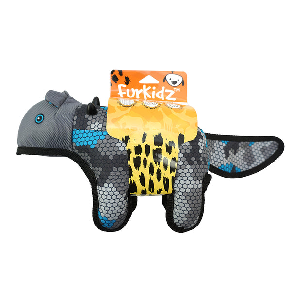 FurKidz Dog Toys African Safari Honey Badger Blue/Grey