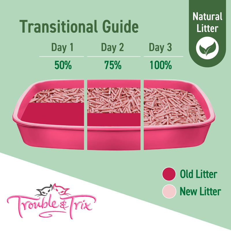 Trouble and Trix Plant Extract Natural Clumping Cat Litter Cherry Blossom