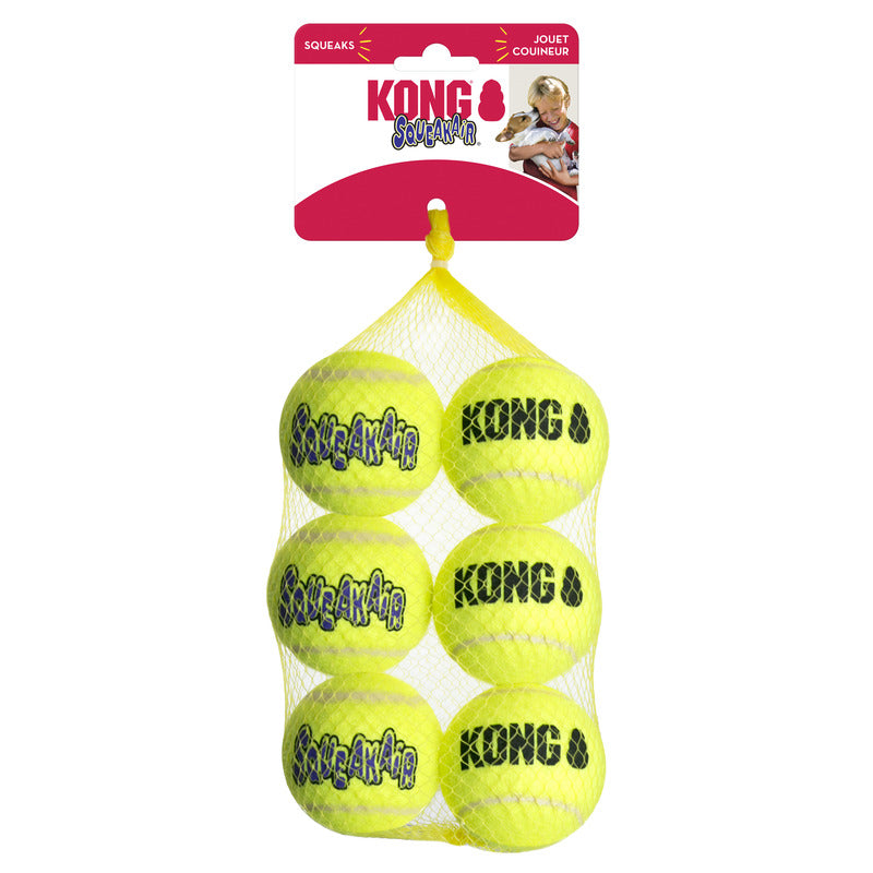 KONG Dog Toys SqueakAir Ball Medium 6 Pack
