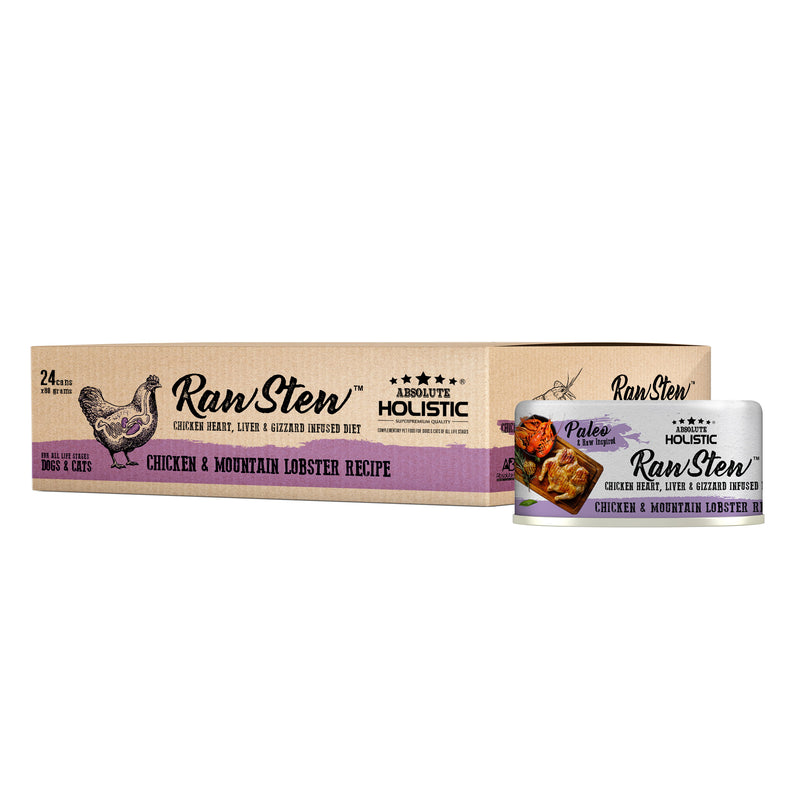 Absolute Holistic Raw Stew Cat Food Chicken & Lobster 80g x 24