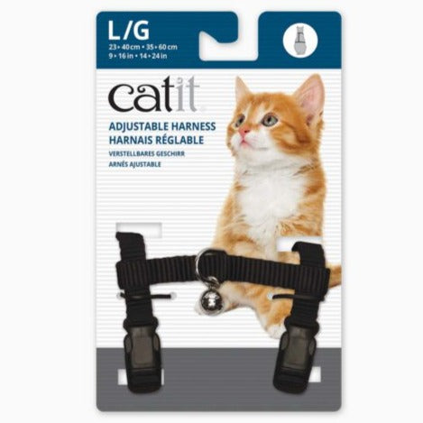 Catit Nylon Adjustable Cat Harness Large - Black
