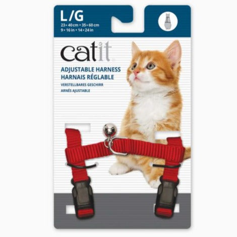 Catit Nylon Adjustable Cat Harness Large - Red