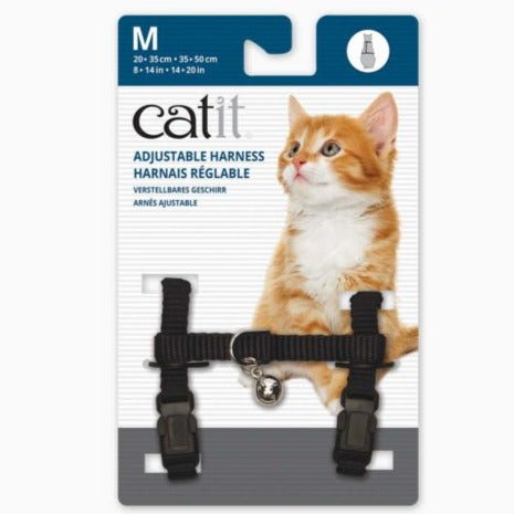 Catit Nylon Adjustable Cat Harness Medium - Black