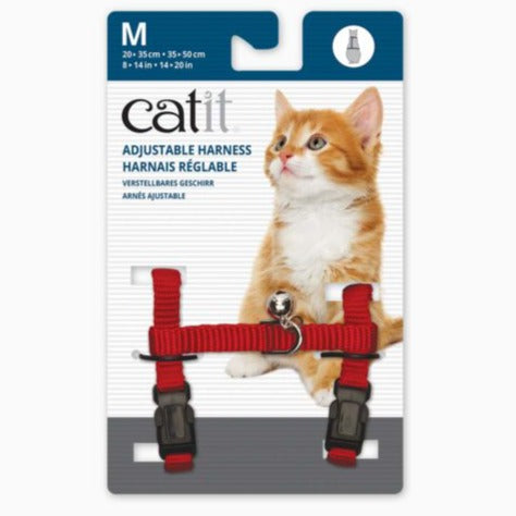 Catit Nylon Adjustable Cat Harness Medium - Red