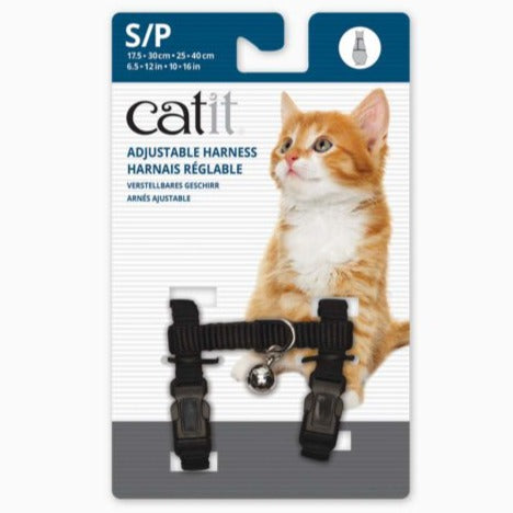 Catit Nylon Adjustable Cat Harness Small - Black
