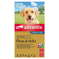 Advantix carton for dogs over 25 kg, blue pack, three pipettes