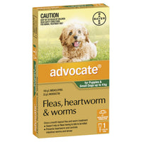 Advocate carton for puppies and small dogs up to 4kg, green flash, single pack