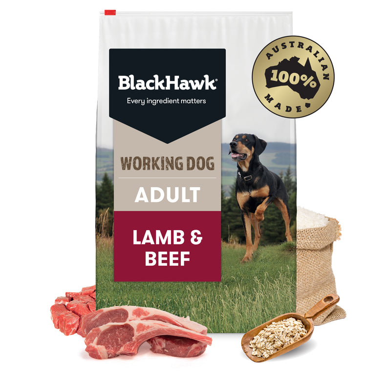 Black Hawk Dry Dog Food Adult Working Dog Lamb & Beef 01