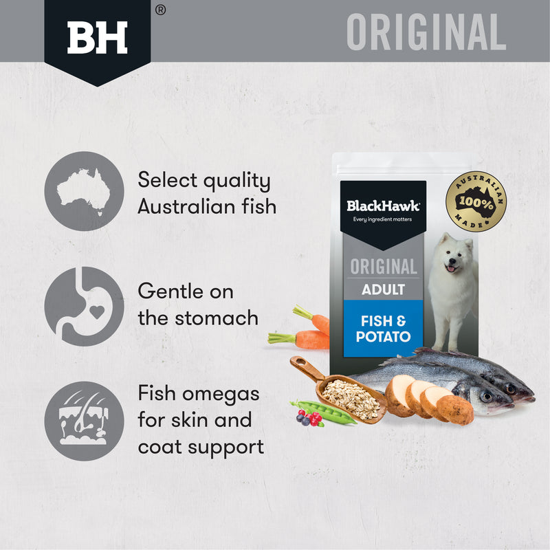 Black Hawk Dry Dog Food Original Adult Fish & Potato 02