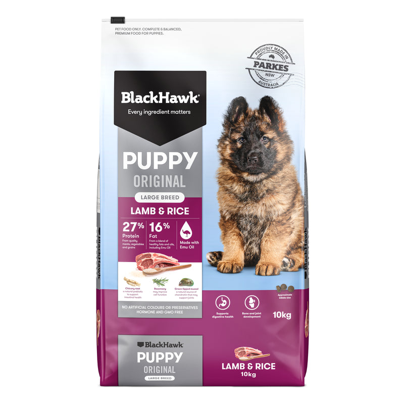 Black Hawk Dry Dog Food Original Puppy Large Breed Lamb & Rice 10kg