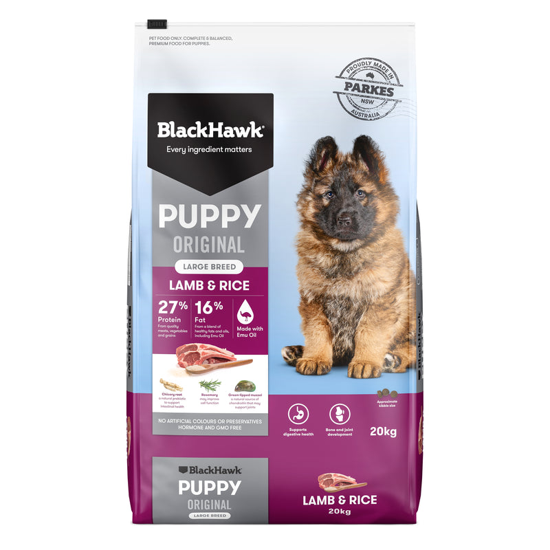 Black Hawk Dry Dog Food Original Puppy Large Breed Lamb & Rice 20kg