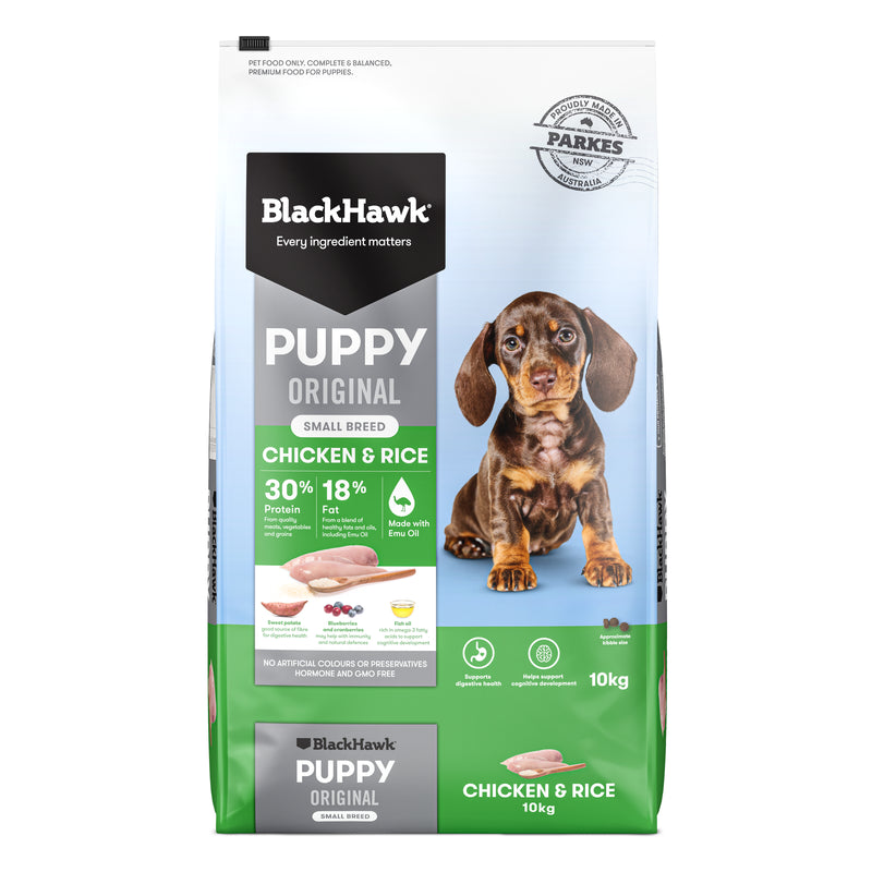 Black Hawk Dry Dog Food Original Puppy Small Breed Chicken & Rice 10kg