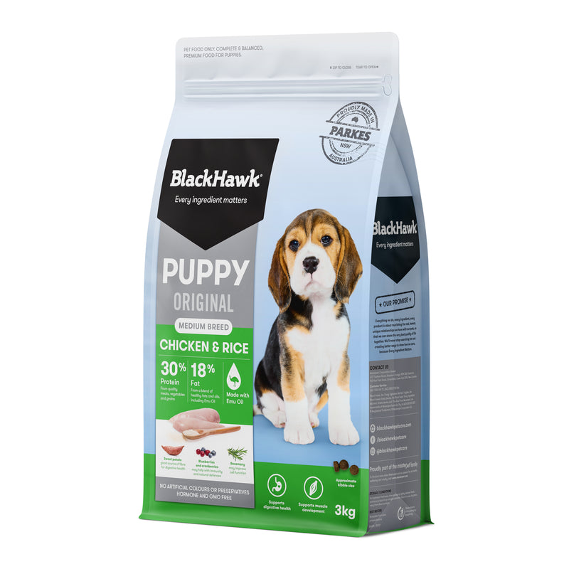 Black Hawk Dry Dog Food Original Puppy Medium Breed Chicken & Rice 02