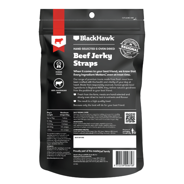 Black Hawk Dog Treats Beef Jerky Straps 01