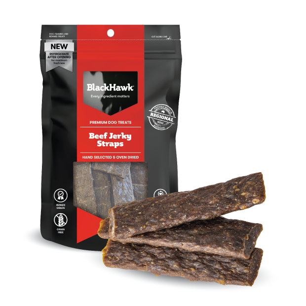 Black Hawk Dog Treats Beef Jerky Straps 05