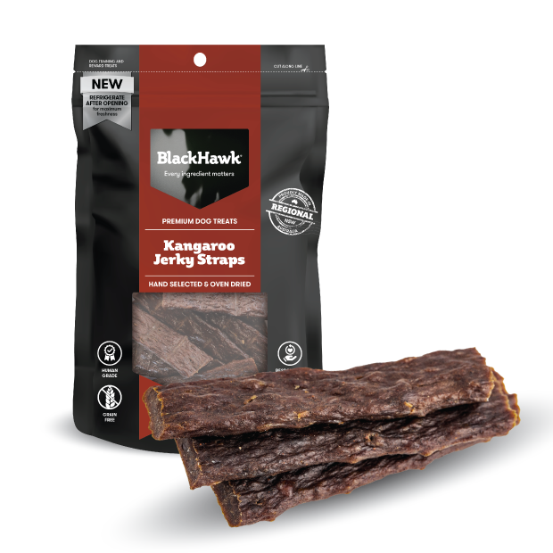 Black Hawk Dog Treats Kangaroo Jerky Straps 01