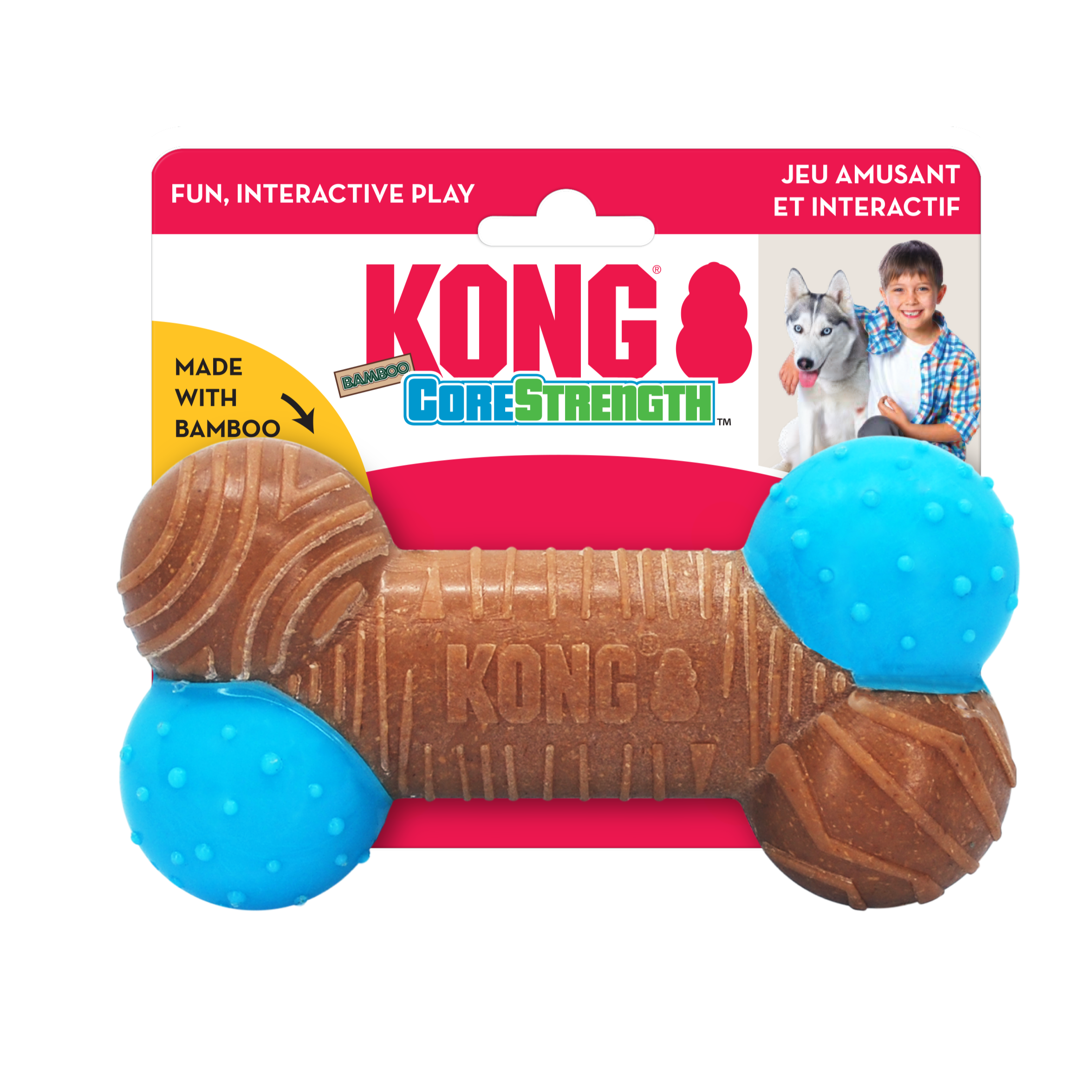 KONG Dog Toys CoreStrength Bamboo Bone Large
