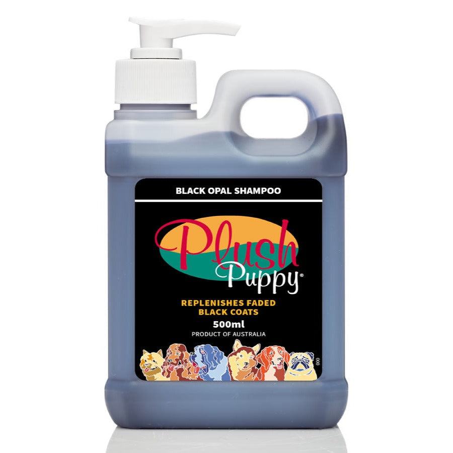 Plush Puppy Black Opal Shampoo Replenish Faded Black Coats 500ml