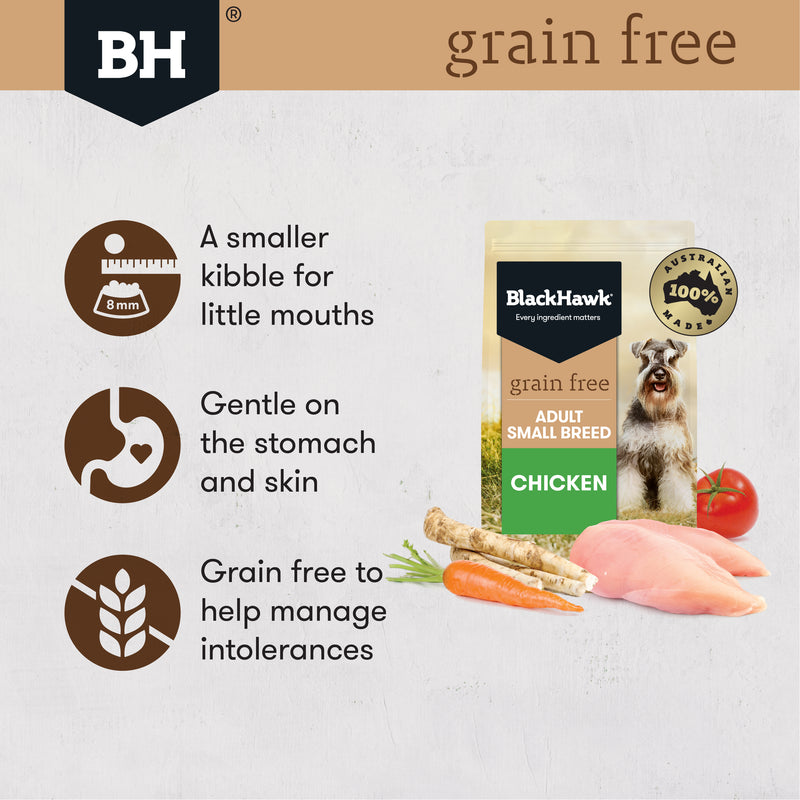 Black Hawk Dry Dog Food Grain Free Adult Small Breed Chicken 02