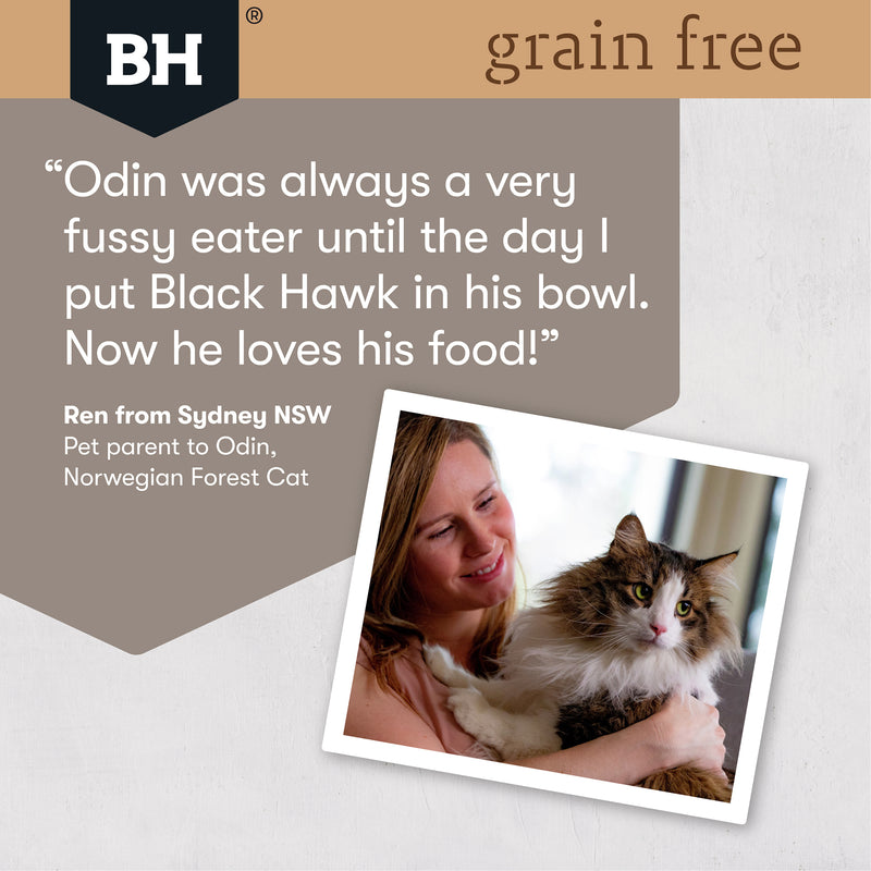 Black Hawk Wet Cat Food Grain Free Adult Chicken with Peas & Broth 05