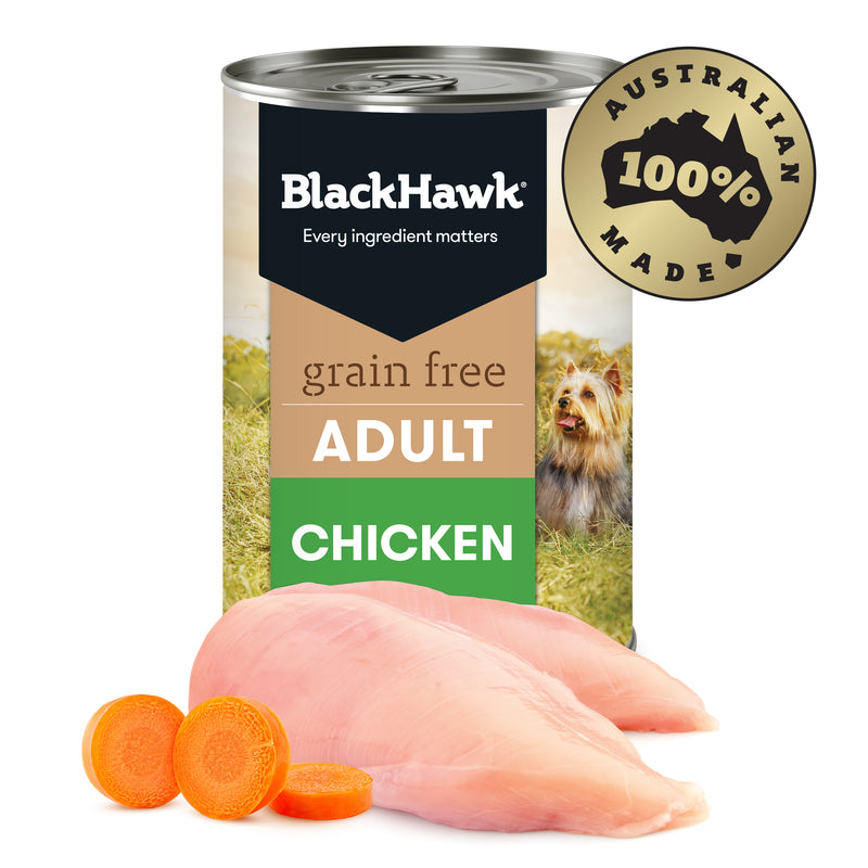Black Hawk Wet Dog Food Tin Grain Free Chicken 02