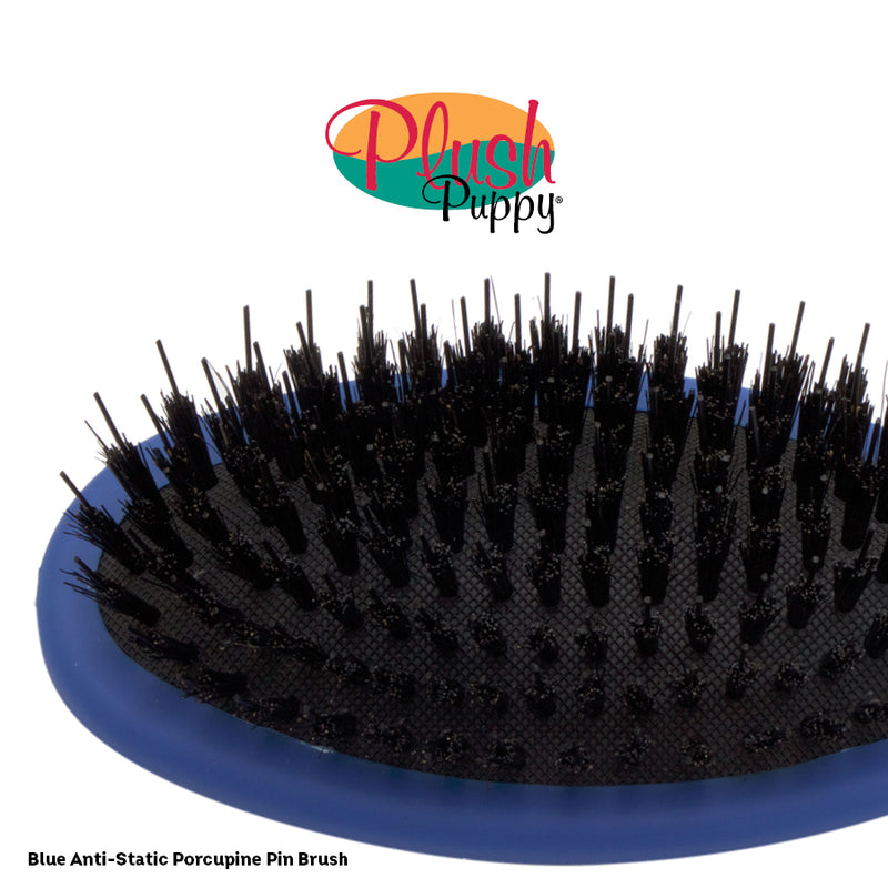 Plush Puppy Blue Anti-Static Porcupine Brush 03