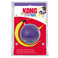 KONG Cat Toys Purrsuit Whirlwind purple ball and tail sealed in its retail pack
