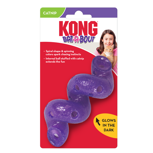 KONG Cat Toys Bat-A-Bout Spiral Purple