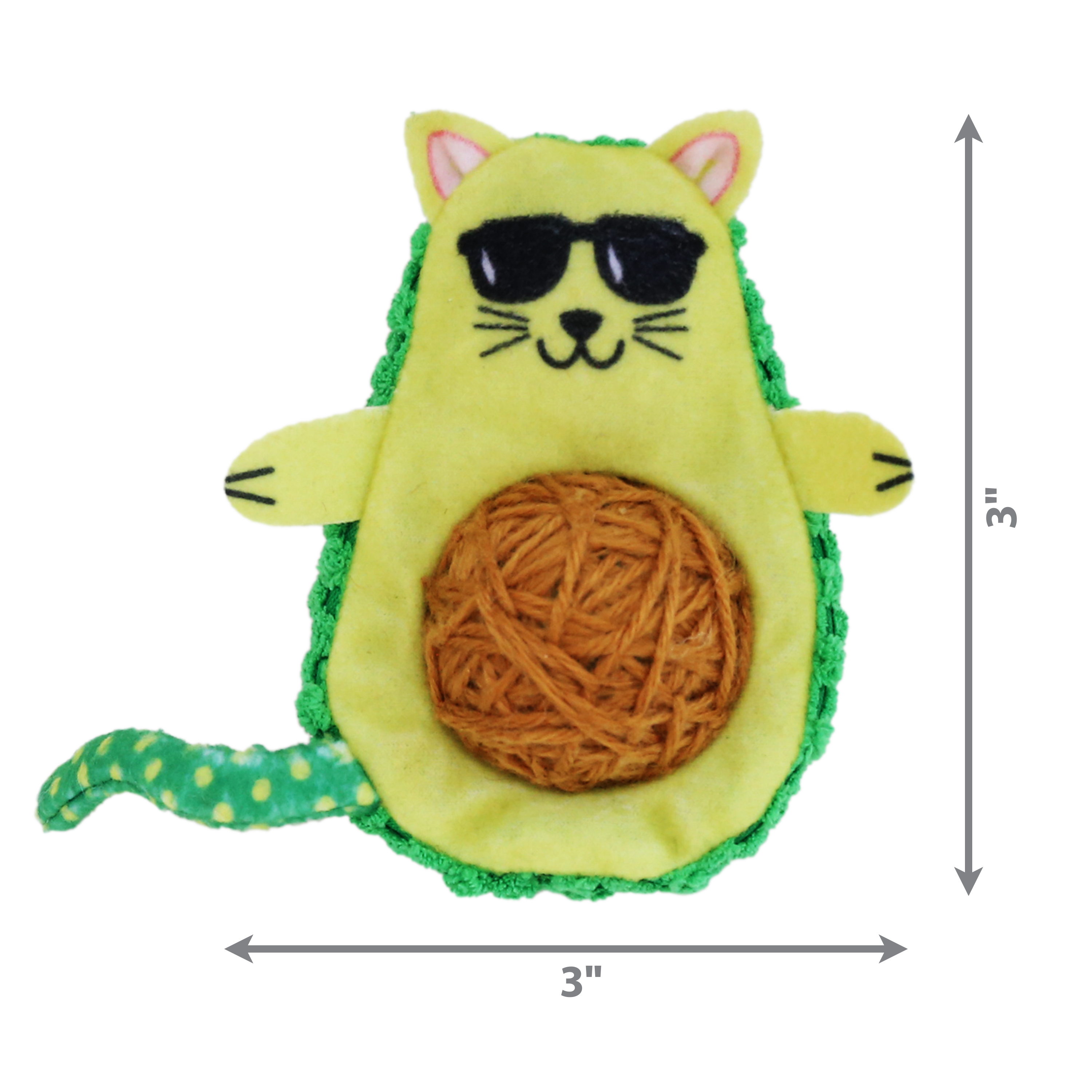 KONG Cat Toys Wrangler AvoCATo 03
