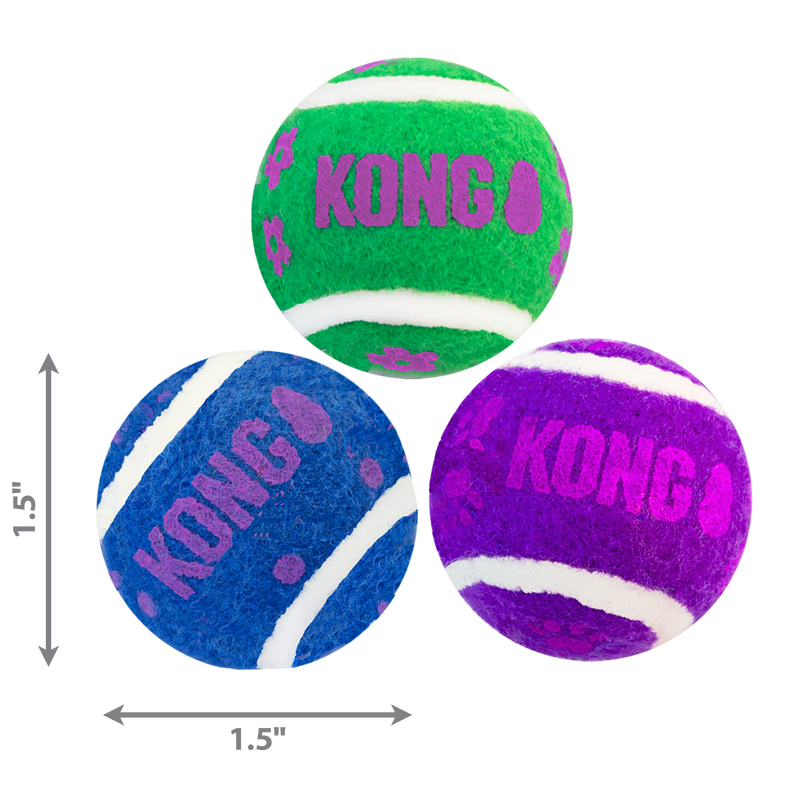 KONG Cat Toys Active Tennis Balls with Bells 03