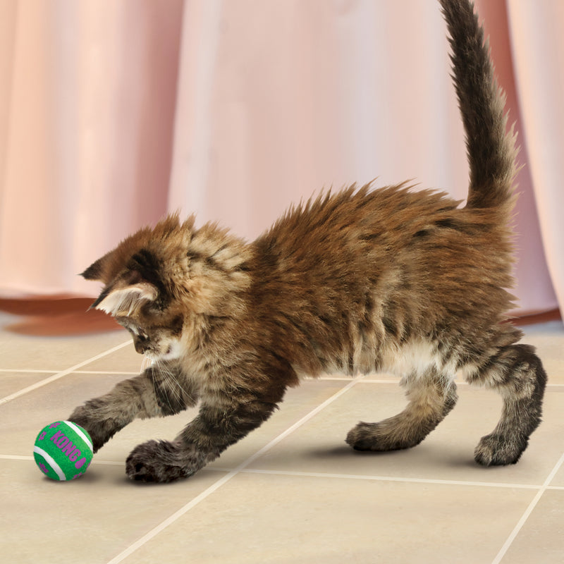 KONG Cat Toys Active Tennis Balls with Bells 04