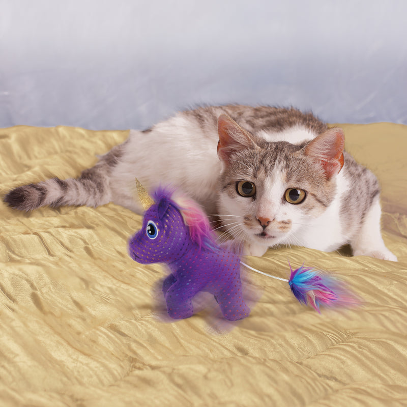 KONG Cat Toys Enchanted Buzzy Unicorn 04