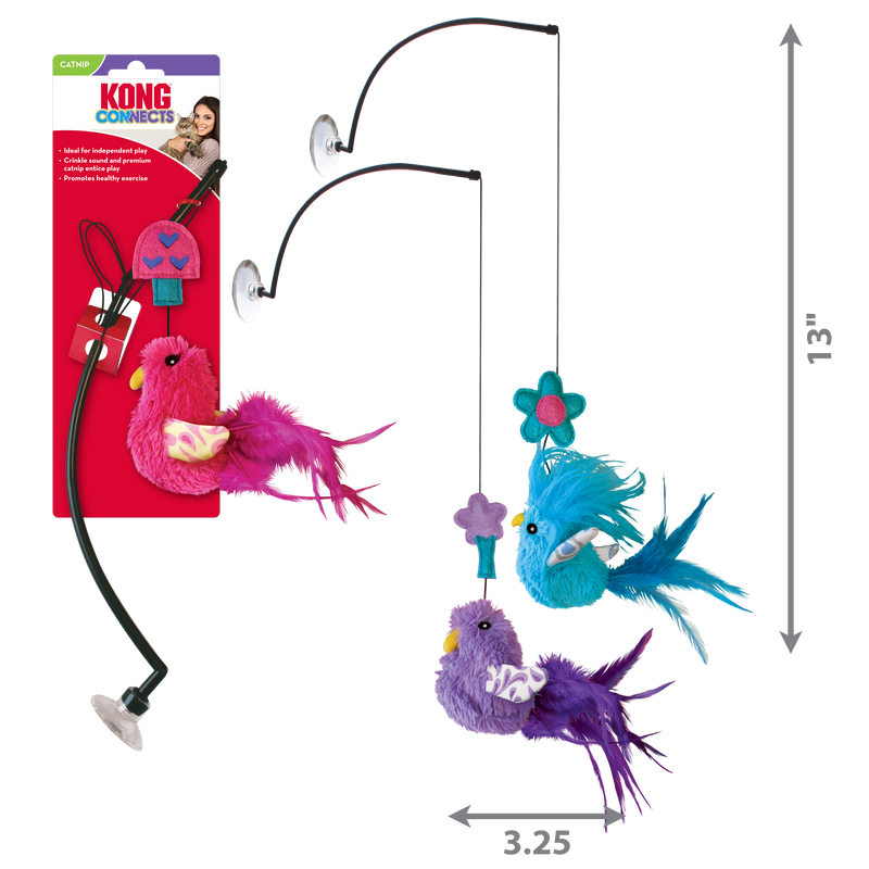 KONG Cat Toys Connects Window Teaser Assorted 04