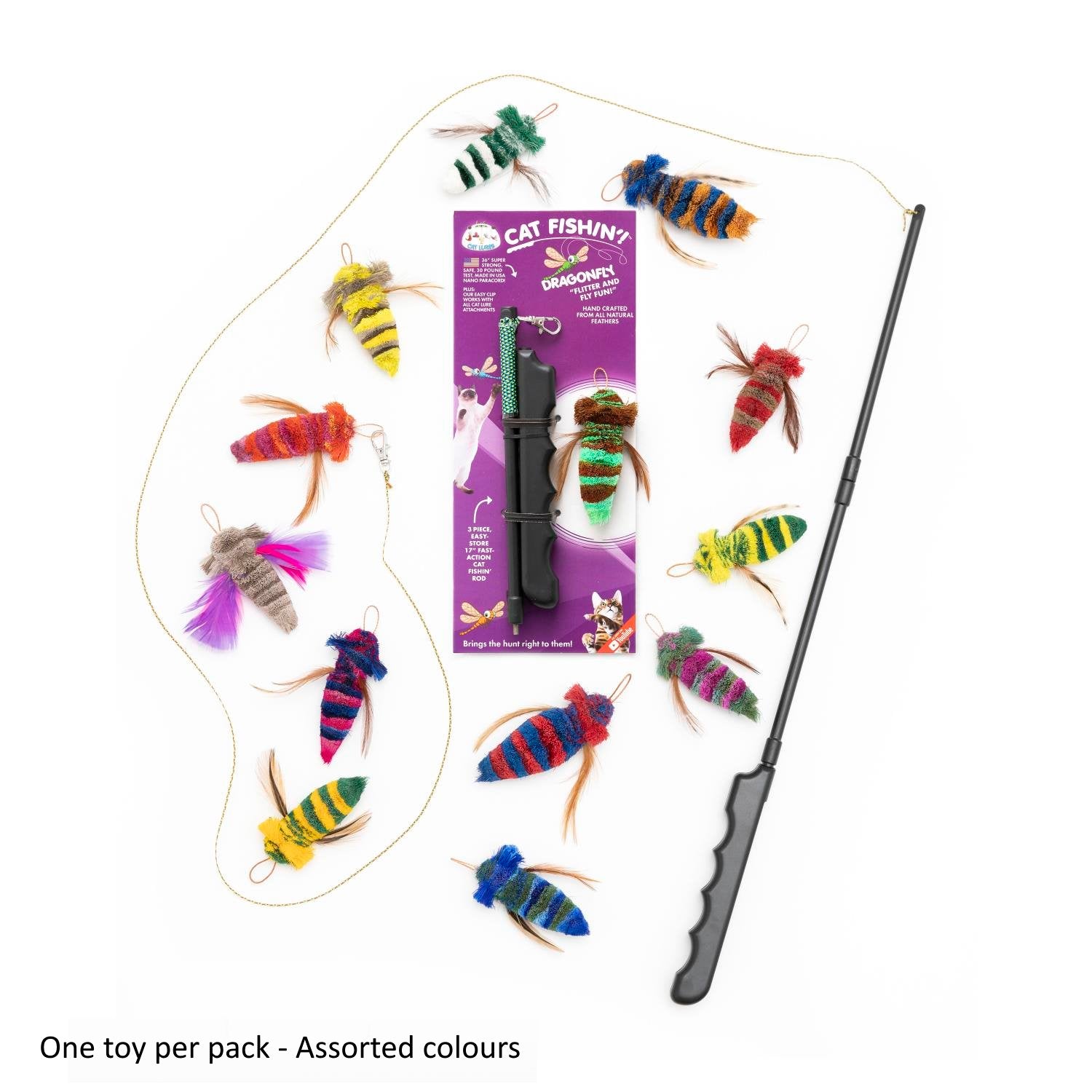 Cat Lures Cat Fishin' Rod Teaser Cat Toy