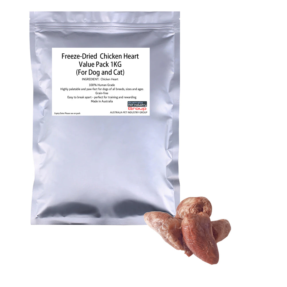 PetsBuddy Freeze-Dried Pet Treats for Dogs & Cats Chicken Heart