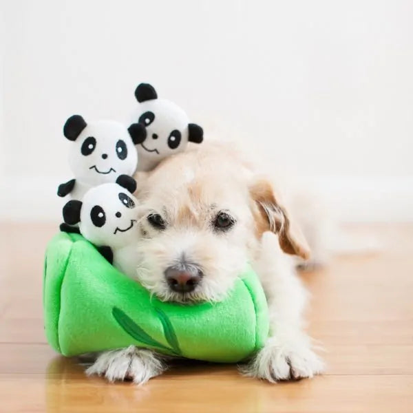 Zippy Paws Dog Toys Plush Burrow - Panda 'n Bamboo 05