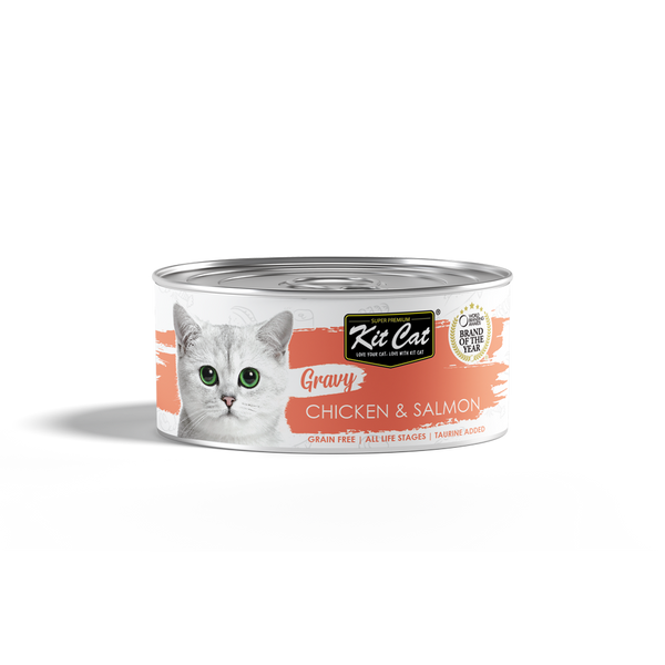 Kit Cat Gravy Canned Cat Food Chicken & Salmon 70g