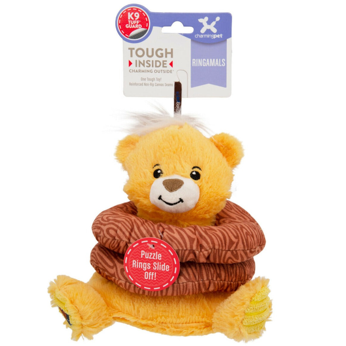 Charming Pet Ringamals Plush Puzzle Dog Toy Bear