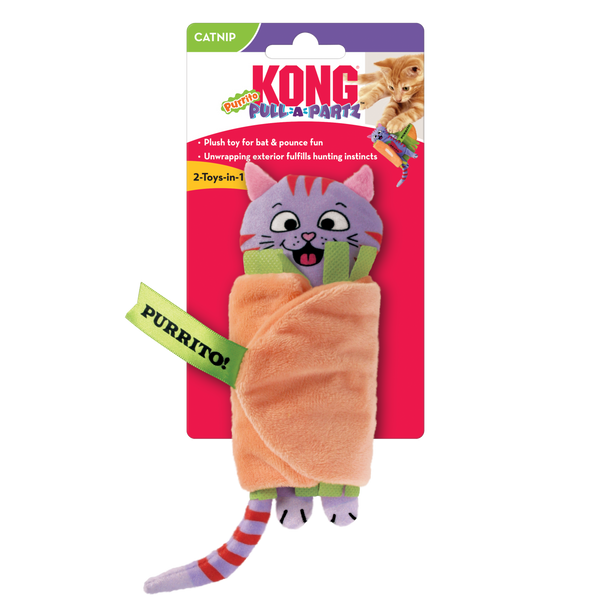 KONG Cat Toys Pull-A-Partz Purrito 01