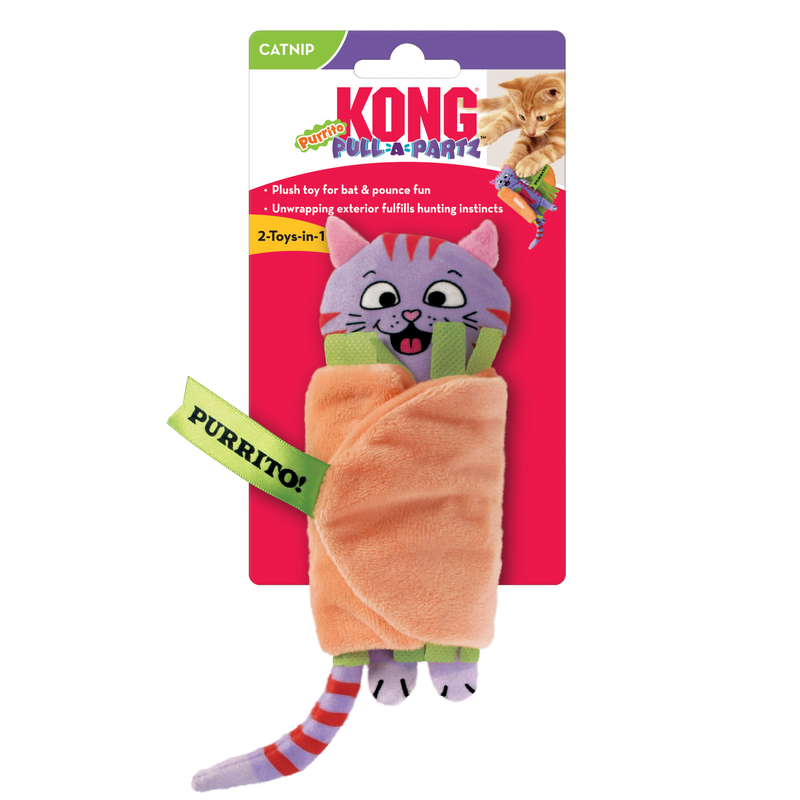 KONG Cat Toys Pull-A-Partz Purrito 01