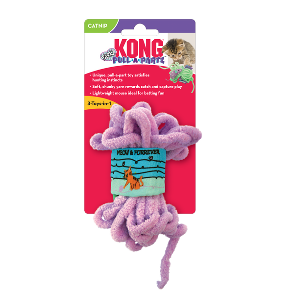 KONG Cat Toys Pull-A-Partz Yarnz Assorted 01