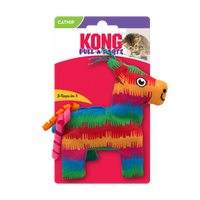 KONG Cat Toys Pull-A-Partz Pinata donkey on its retail card, front of pack