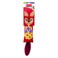 KONG Cat Toys Kickeroo Kanga kicker toy hanging in its retail pack, front of card