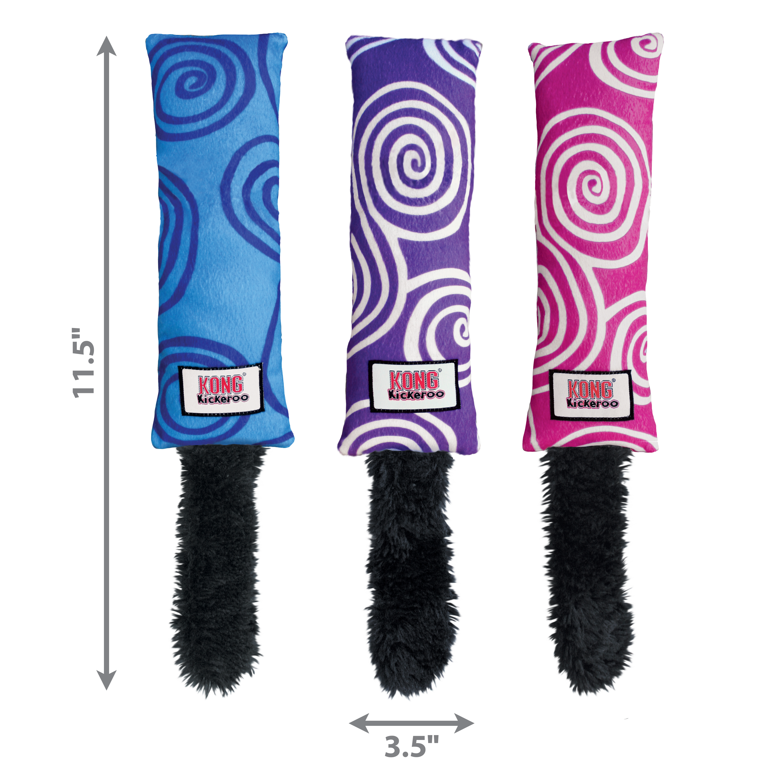KONG Cat Toys Kickeroo Swirl Assorted 04
