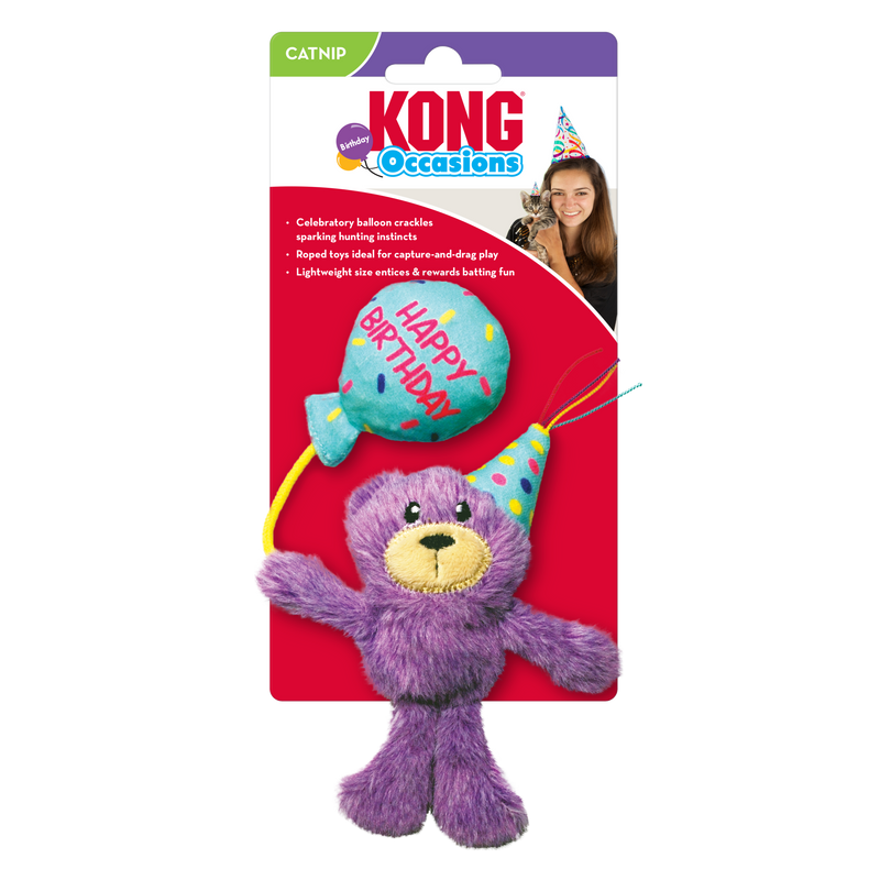 KONG Cat Toys Occasions Birthday Teddy 01